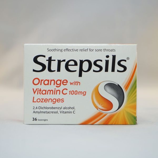 Strepsils Orange With Vitamin C Lozenges